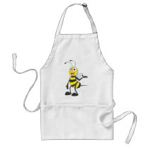 Bee Stickers : Bee Presenting with Hand Up Apron