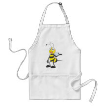 Bee Stickers : Bee Presenting with Hand Up Apron