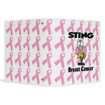 bee sting breast cancer awarness notebook binders