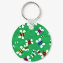 bee-swarm keychains