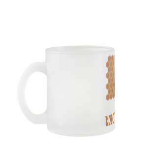 Bee Thoughtful (Bee On Honeycomb Background) Mug