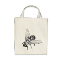 Bee Tote Bag Cool Insect Bug Art Shopping Bag
