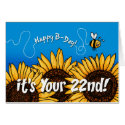 bee trail sunflower - 22 years old cards
