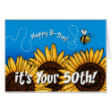 bee trail sunflower - 50 years old cards