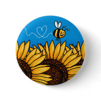 bee trail sunflower button