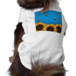 bee trail sunflower doggy shirt dog tshirt