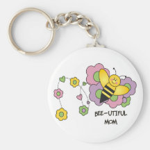 Bee-utiful Mom Keychain