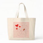 BEE VALENTINE HEARTS by SHARON SHARPE Tote Bags