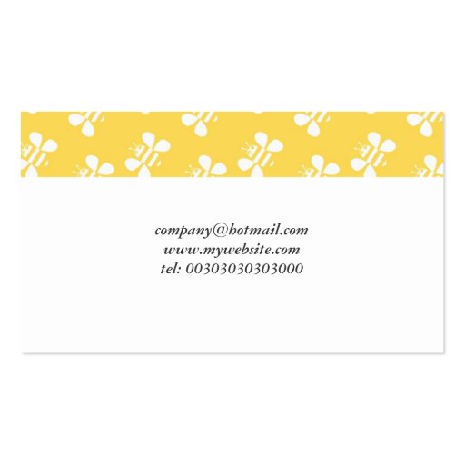Bee Wallpaper Business Cards (back side)