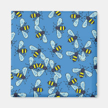 Bee Wallpaper Refrigerator Magnet