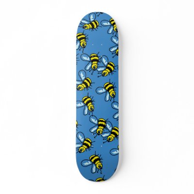 Bee Wallpaper Custom Skate Board by prawny