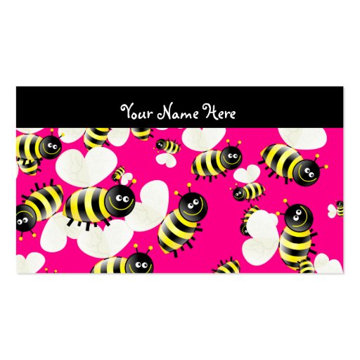 Bee Wallpaper, Your Name Here Business Cards (front side)