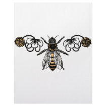bee with clover letterhead template