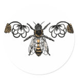 bee with clover sticker