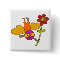 Bee with Flower Pin