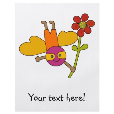Bee with Flower Custom Flyer by ArtbyJean