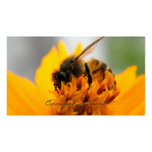 Bee With Me Business Card Template (back side)
