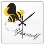 Bee Yourself wall clocks
