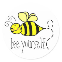 Bee Yourself stickers