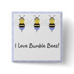 BeeBee Bumble Bee Customizable Button