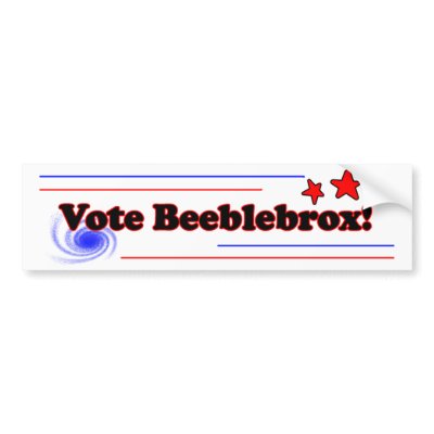 beeblebrox bumper bumper sticker by willlapuerta