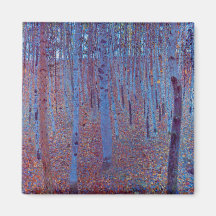 Beech Forest by Gustav Klimt Fridge Magnets