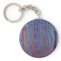 Beech Forest by Gustav Klimt Keychains