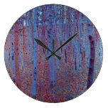 Beech Forest by Gustav Klimt, Vintage Art Nouveau Wall Clock