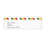 Beech Forest - Leaf pattern in Green, Gold, Red Return Address Label