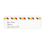 Beech Forest - Leaf pattern in Green, Gold, Red Return Address Label