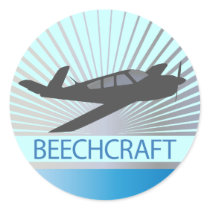 Beechcraft Round Stickers