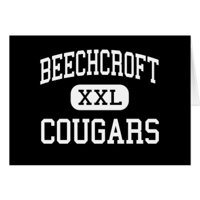 Beechcroft - Cougars - High School - Columbus Ohio Greeting Cards by customteamsportswear
