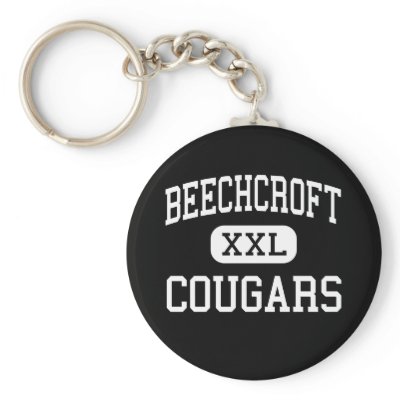 Beechcroft - Cougars - High School - Columbus Ohio Key Chains by customteamsportswear