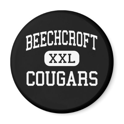 Beechcroft - Cougars - High School - Columbus Ohio Refrigerator Magnet by customteamsportswear