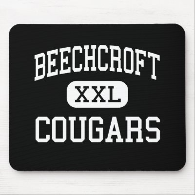Beechcroft - Cougars - High School - Columbus Ohio Mouse Mat by customteamsportswear