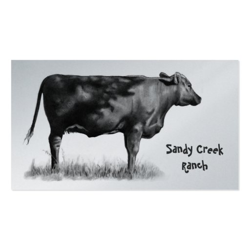 Beef, Cattle, Cow: Agriculture, Farm: Pencil Art Business Cards (front side)