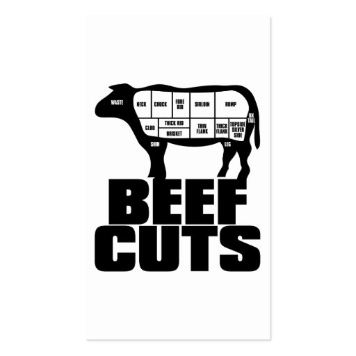 Beef_Cuts Business Card Templates (back side)
