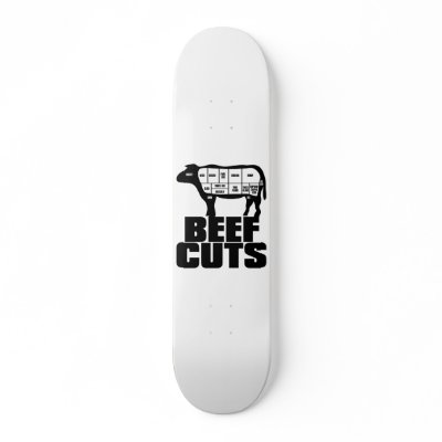 Beef_Cuts Custom Skate Board by auraclover