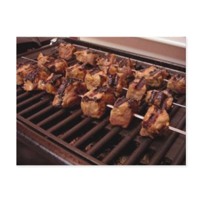 Beef Kabobs on Grill Card Postcard by Sandyspider