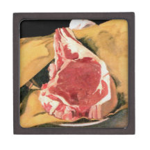 Beef Steak Vintage Art by Felix Vallotton Premium Gift Box