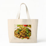 Beef Teriyaki Cooking Dinner Grilled Food Peapods Canvas Bag