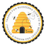 Beehive Bumble bee Birthday Favor Stickers