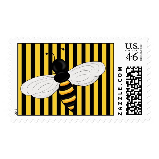 Beehive Bumble Bee Postage Stamps
