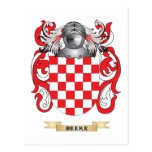 Beeke Coat of Arms (Family Crest) Postcard