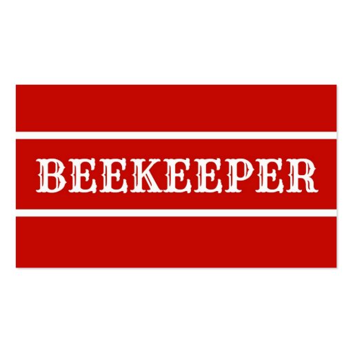 Beekeeper Business Card (front side)