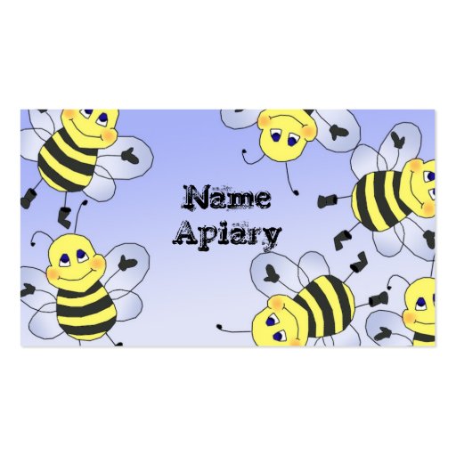 Beekeeper business cards (front side)