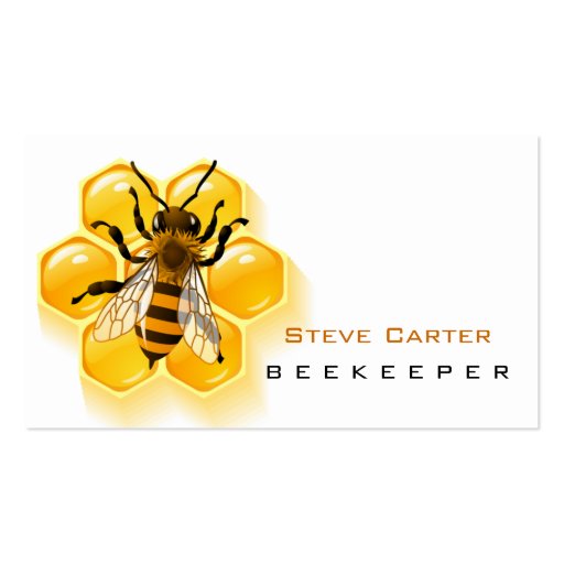 Beekeeper , Honey Seller Business Card Template (front side)