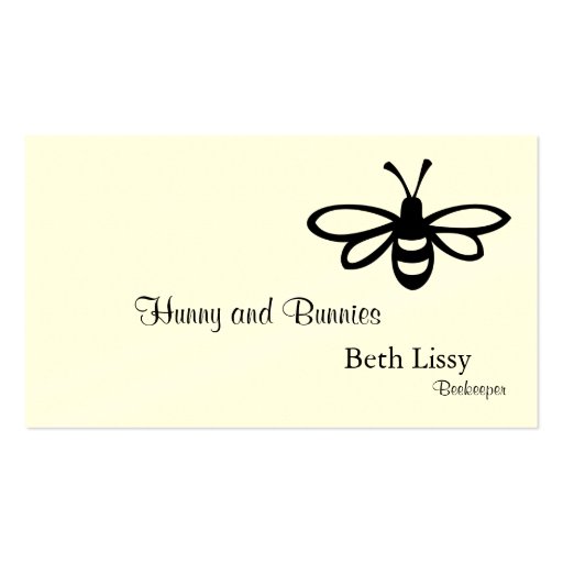 Beekeeper Line Art Bee Business Card