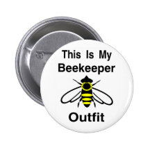 Beekeeper Outfit Pinback Buttons