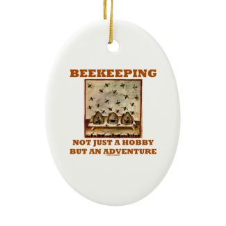 Beekeeping Not Just A Hobby But An Adventure Double-Sided Oval Ceramic Christmas Ornament